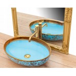 Накладной умывальник Rea Margot Blue Gold Накладной умывальник Rea Margot Blue Gold